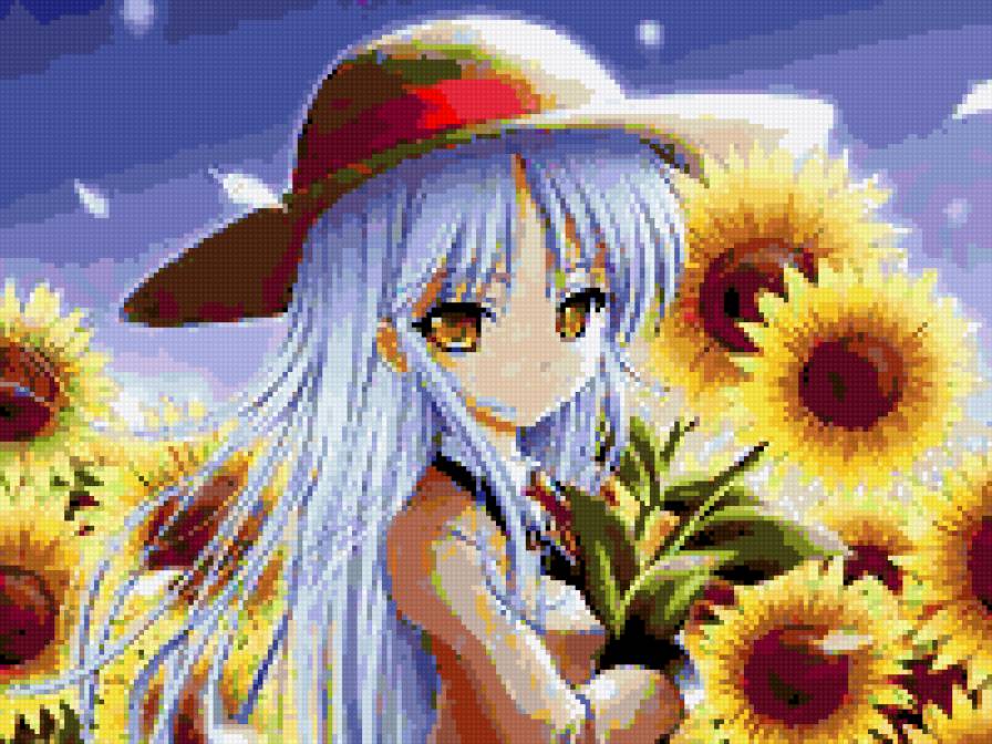 маленькое солнце на руках - аниме, девушка - предпросмотр