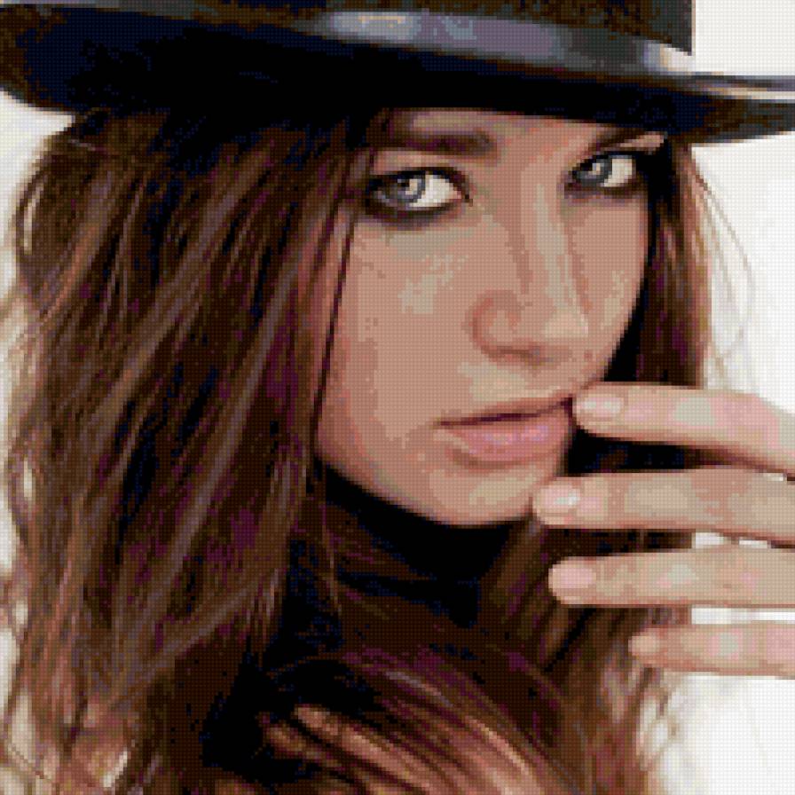 Девушка в шляпе - девушка - предпросмотр