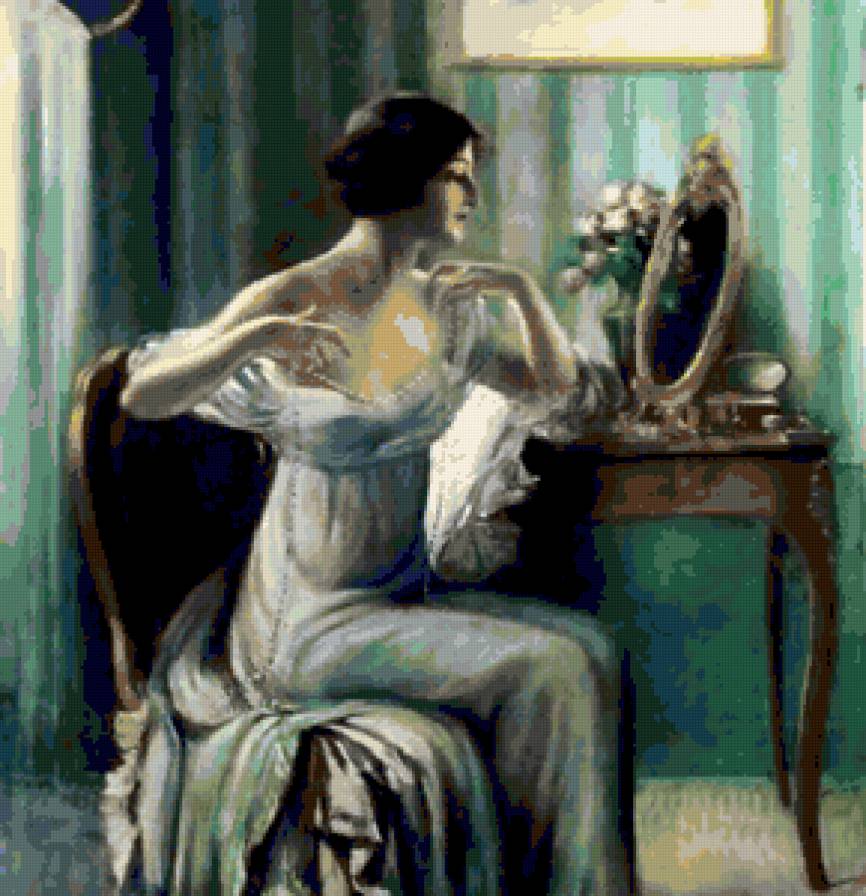 серия "женщины" - женщина.зеркало - предпросмотр