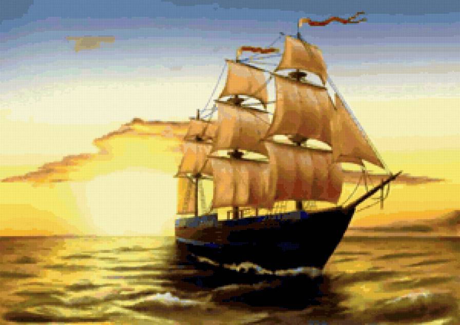 парус - парусник, парус. море - предпросмотр