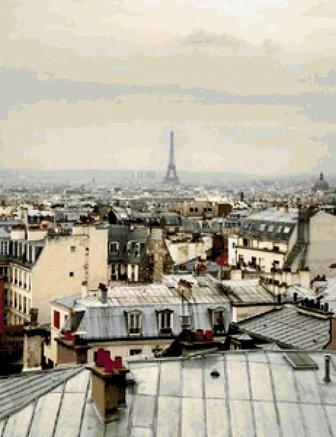 Париж - крыши, франция, пейзаж, париж - предпросмотр