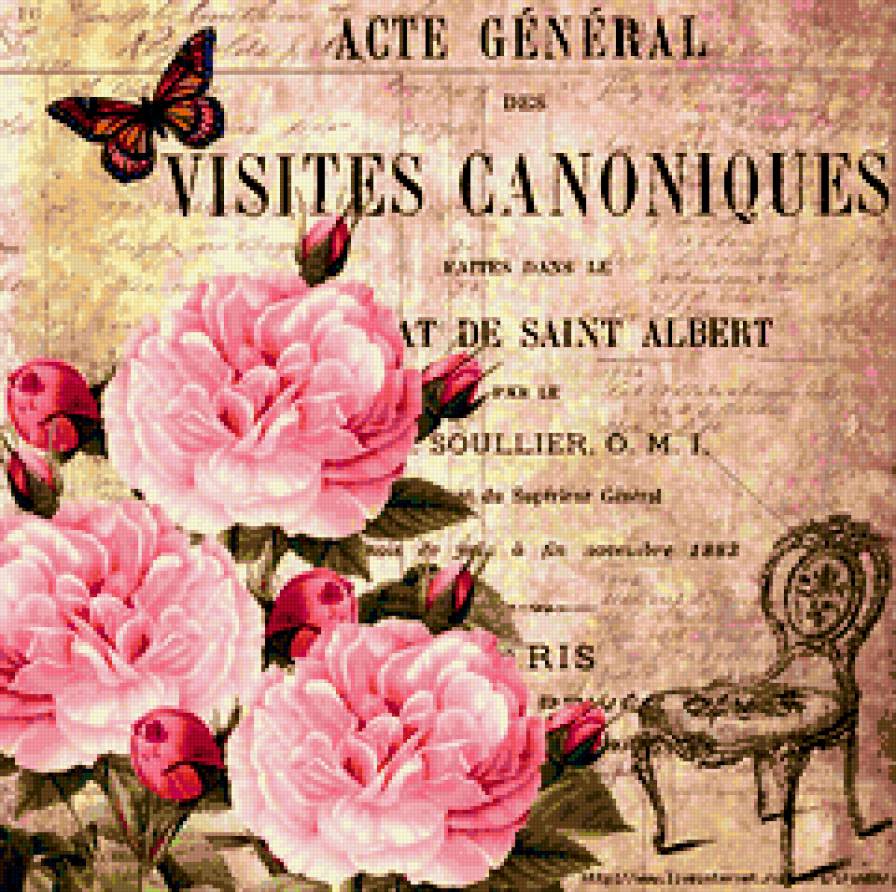 винтажные розы - винтаж, букет, розы, цветы - предпросмотр