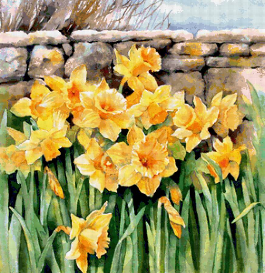 Серия "Букет" - букет, цветы, нарциссы - предпросмотр