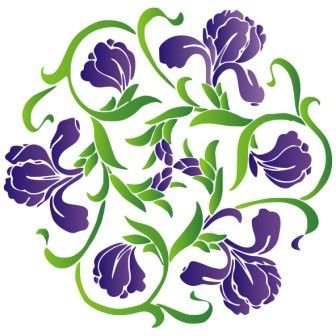 ирисы на подушку - орнамент, ирисы, цветы, подушка - оригинал