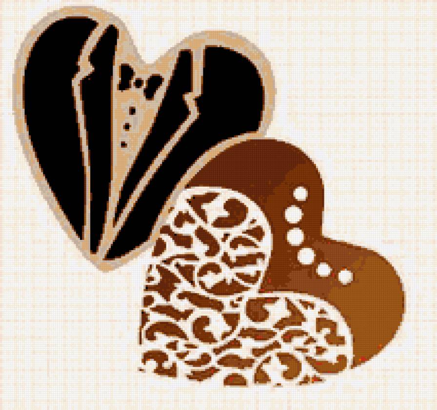 пара сердец - пара, валентинка, сердце, монохром, свадьба - предпросмотр