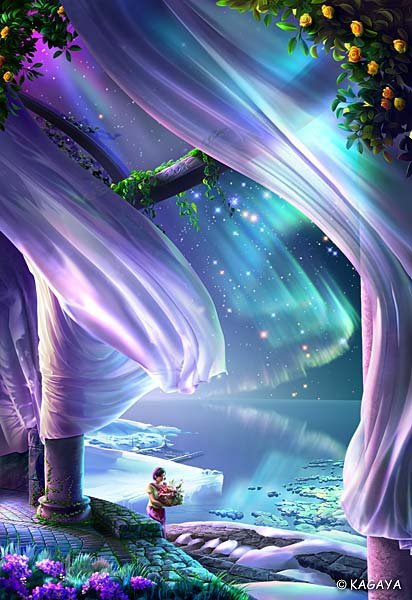 рисунки Кагайя - северное сияние - оригинал