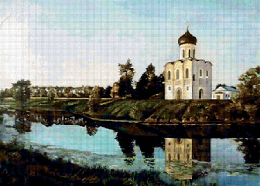 храм - церковь, храм, часовня, река, собор - предпросмотр
