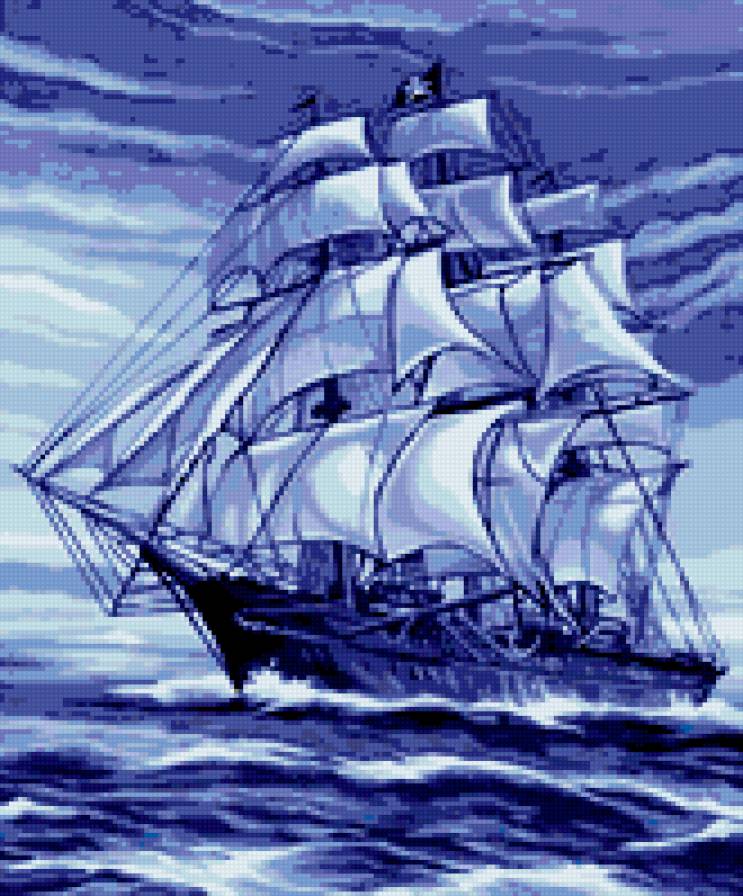 Парусник - корабль, море - предпросмотр