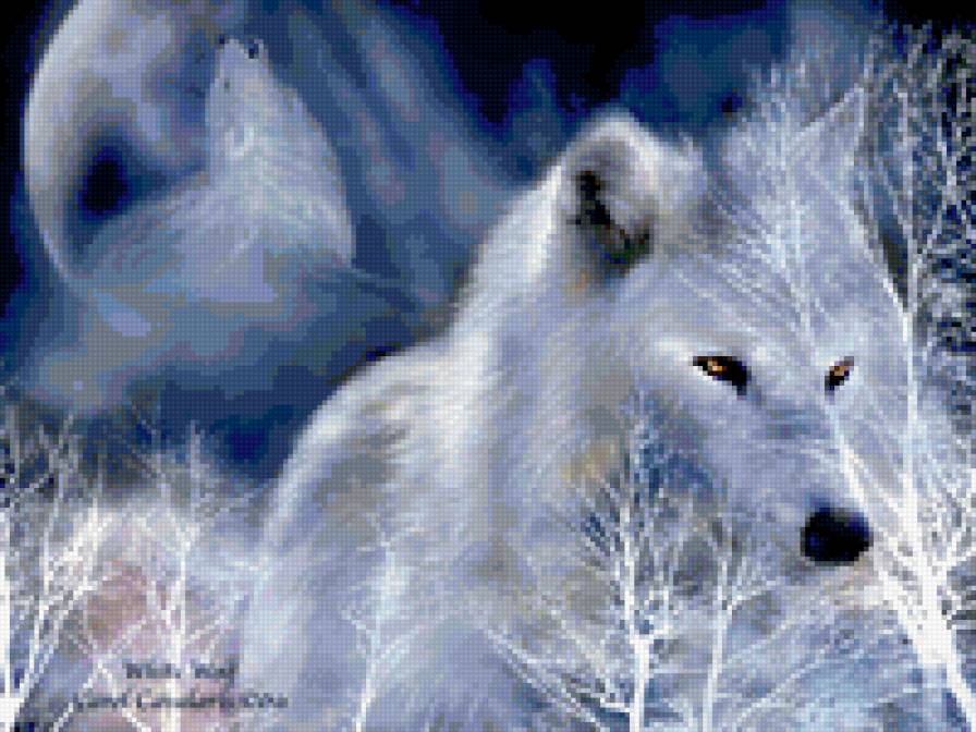 Зов луны - луна, волки - предпросмотр