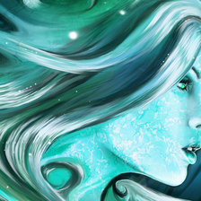 Схема вышивки «Девушка»