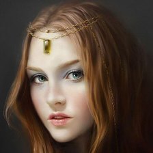 Схема вышивки «Девушка»