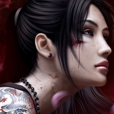 Схема вышивки «девушка»