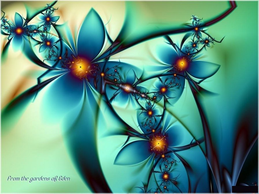 Цветы абстракция - цветы абстракция - оригинал