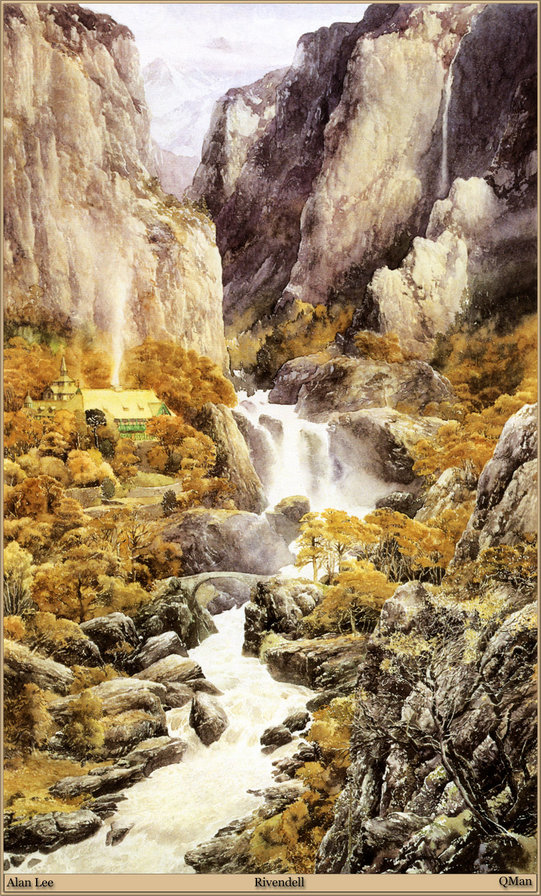 ущелье - природа, пейзаж, водопад, горы - оригинал