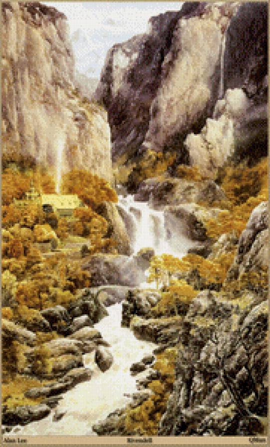 ущелье - природа, водопад, горы, пейзаж - предпросмотр