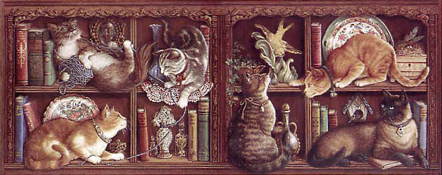 коты на полке - полки, домашние животные, коты, кошки - оригинал