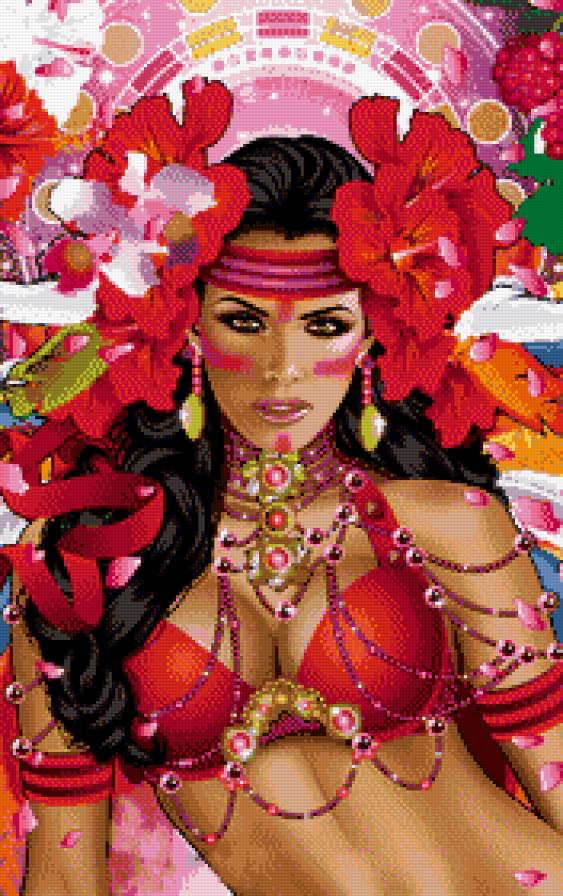 девушка в цветах - портрет, женщина, девушки, цветы, образ - предпросмотр