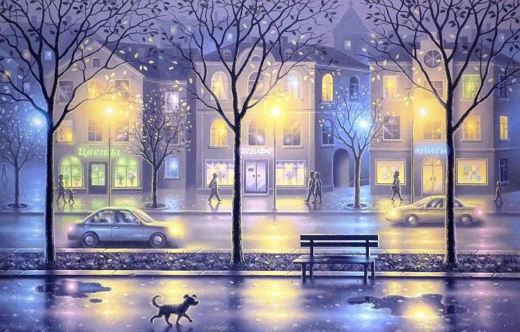 вечерний город - оригинал