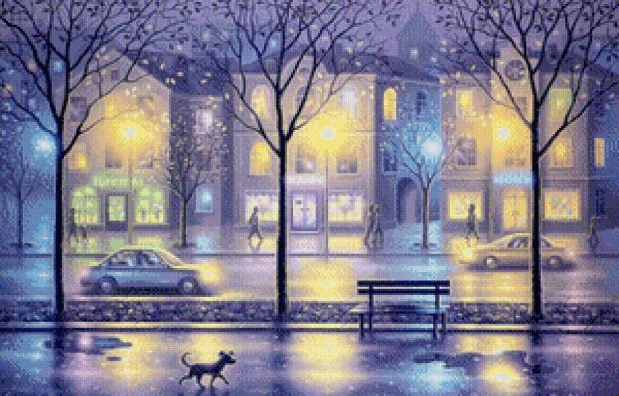 вечерний город - предпросмотр