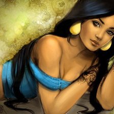 Схема вышивки «восточная красавица»