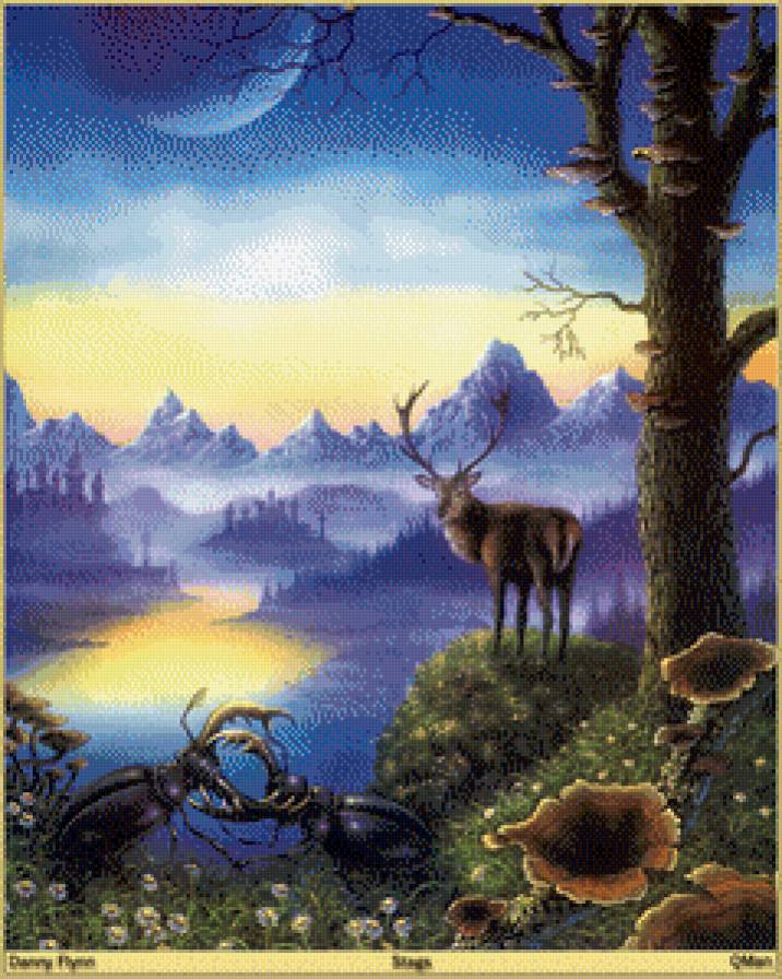 жуки и лось - олень, носороги, жуки, лось, животные - предпросмотр