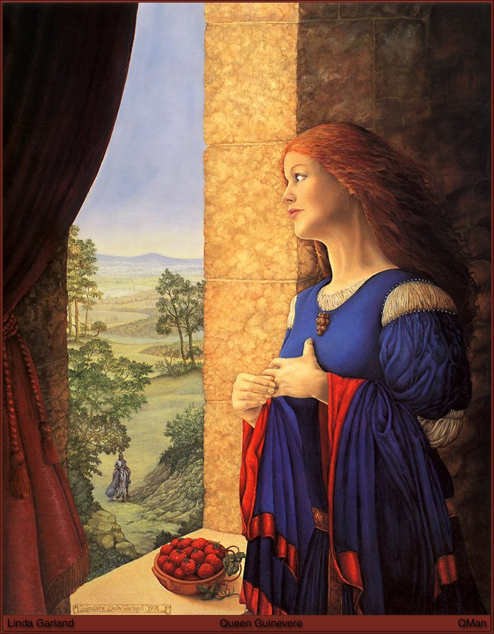 ожидание - окно, дама, девушка, замок - оригинал