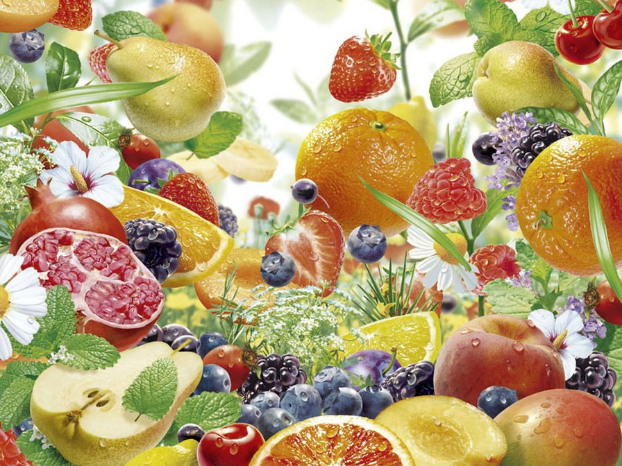 фрукты - ягоды, лето, кухня - оригинал