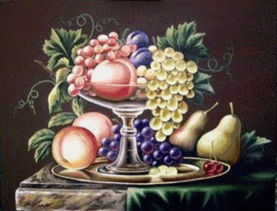 натюрморт - виноград, фрукты - предпросмотр