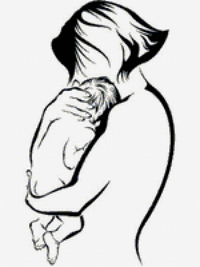 Настоящая любовь - матери, монохром, дети - предпросмотр