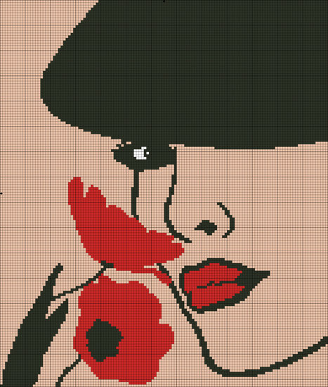 Дама - девушка, монохром - оригинал