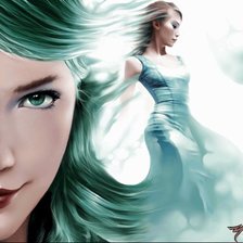 Схема вышивки «Девушка»