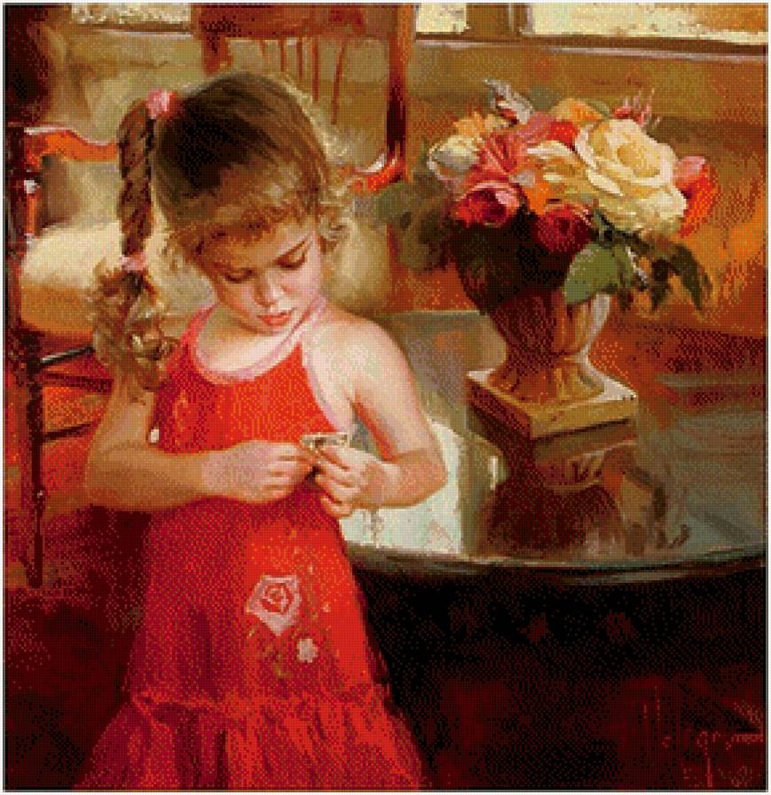 Серия "Очаровашки" - розы, букет, дети, цветы, девочка - предпросмотр