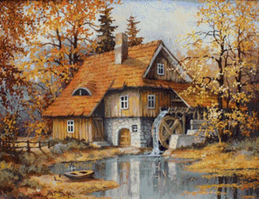 Мельница - природа - предпросмотр