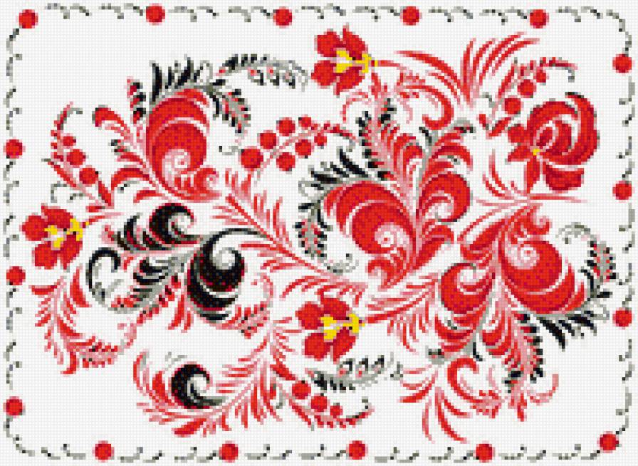 подобие хохломы - орнамент, хохлома - предпросмотр