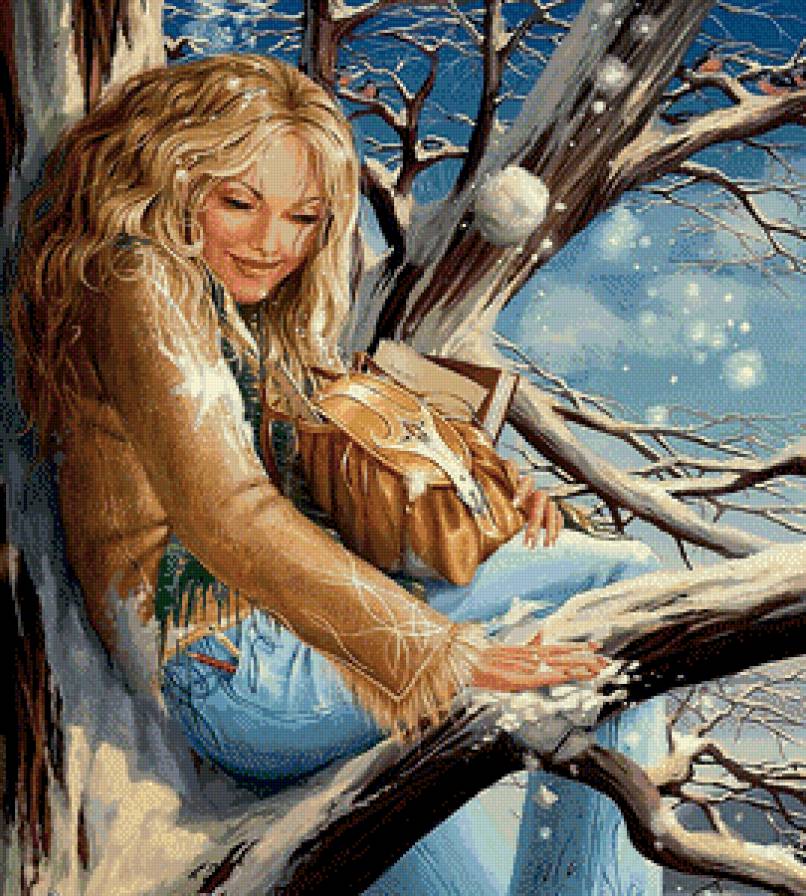 Первый снег... - снег, снежки, зима, красота, девушка - предпросмотр