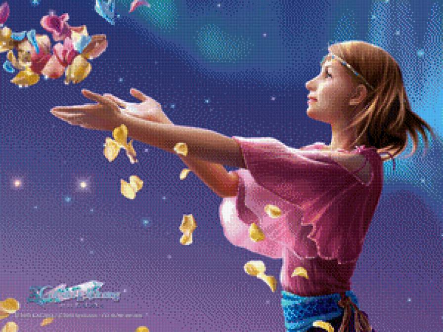 Работа Кагайя - красота, цветы, девушка - предпросмотр