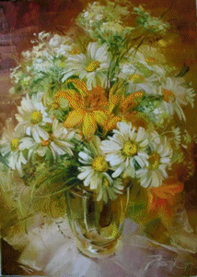 Бекет ромашки - ромашки, букет - предпросмотр