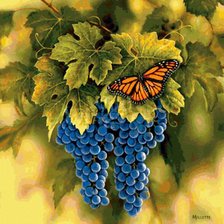 Схема вышивки «виноград»