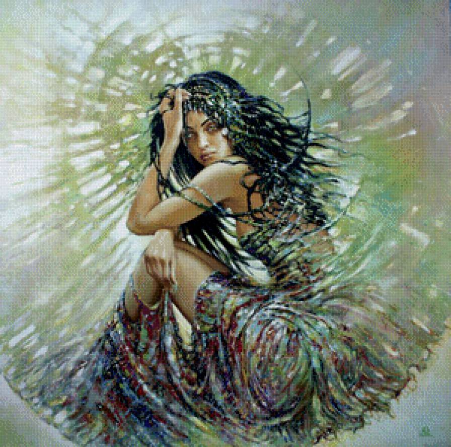 Фантазия художника - девушки, живопись, портрет - предпросмотр