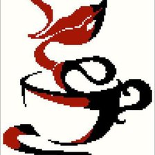 Схема вышивки «кофе»