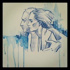 Схема вышивки «Иосиф Бродский и Мария Соцанни»