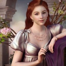 Схема вышивки «Девушка»