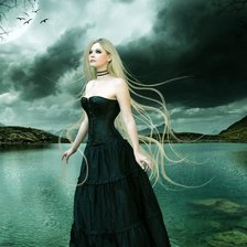 Схема вышивки «Девушка»