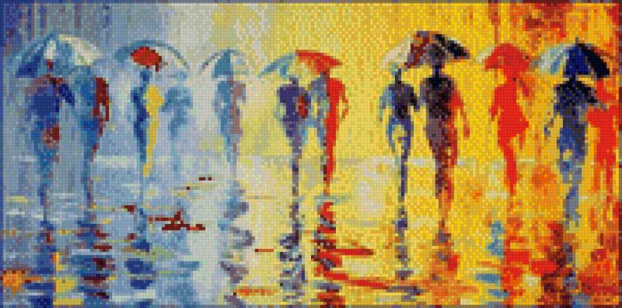 Дождь - живопись - предпросмотр