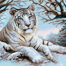 Оригинал схемы вышивки «белый тигр» (№441460)