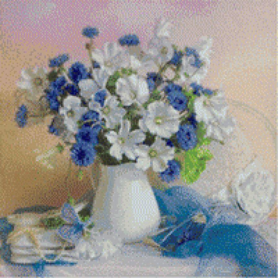 букет в голубых тонах - букет, цветы - предпросмотр