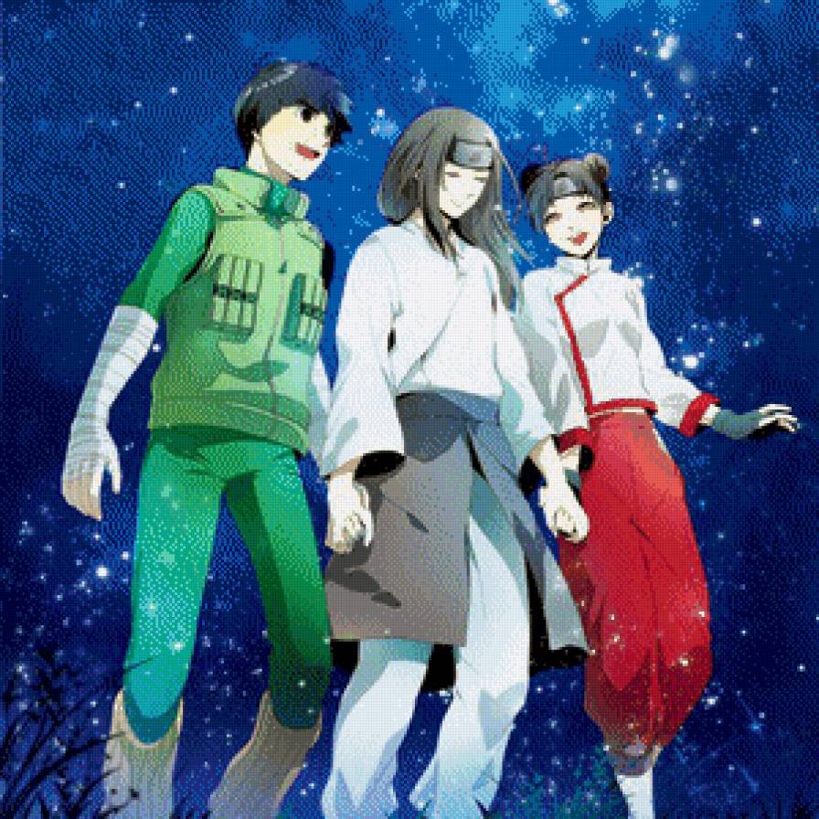 Ли, Неджи, ТенТен - команда, друзья, наруто - предпросмотр