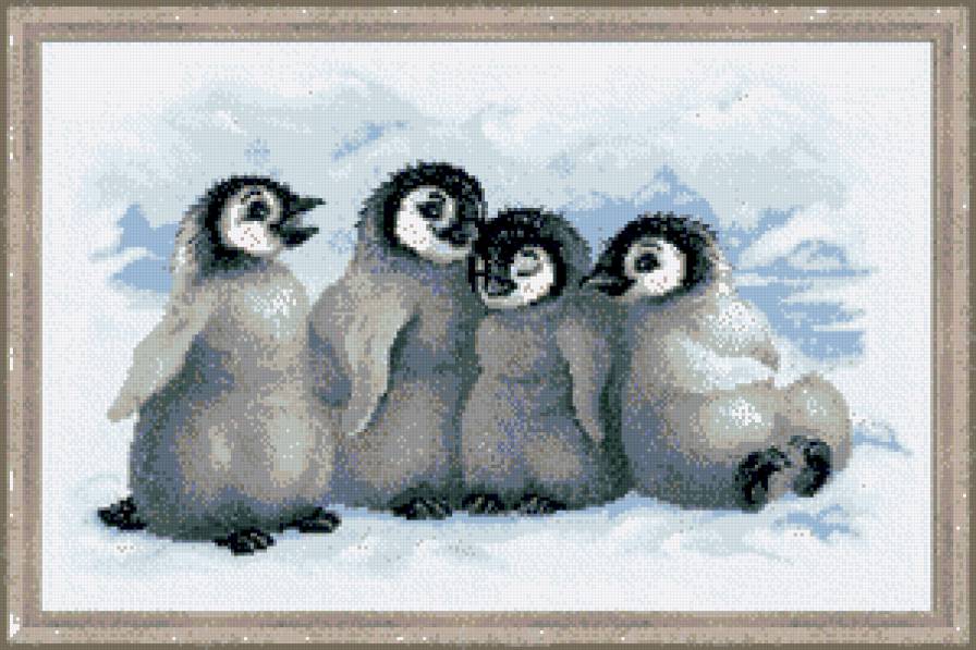 Забавные пингвины - предпросмотр