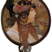 Схема вышивки «Брюнетка»