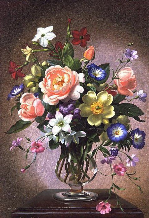 №441885 - albert williams, цветы, натюрморт, букет, живопись - оригинал